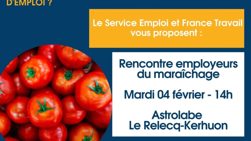 Rencontre avec des employeurs du maraichage – Mardi 4 février